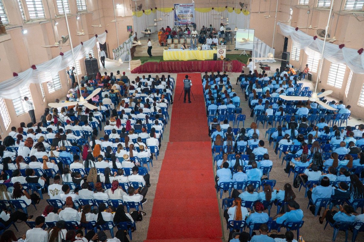 Students in the hall during the 2026/2027 inaugural ceremony