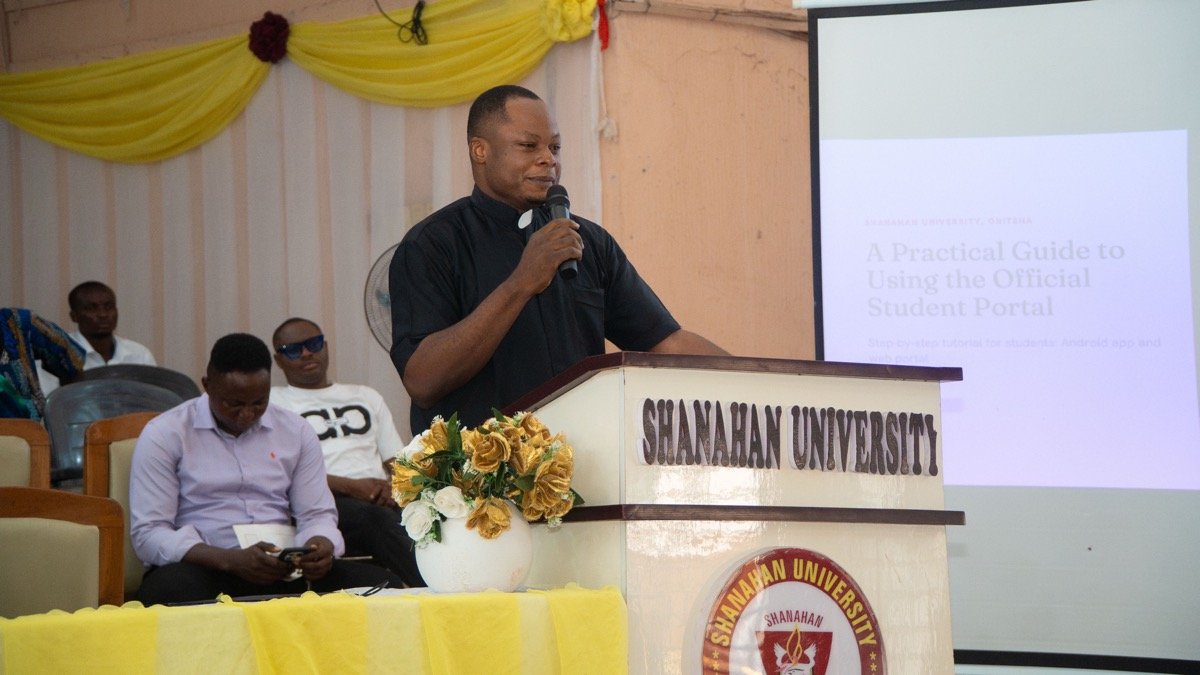 Student portal presentation at the inaugural ceremony