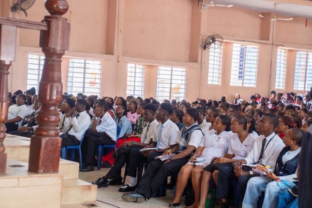 A cross-section of students at the event